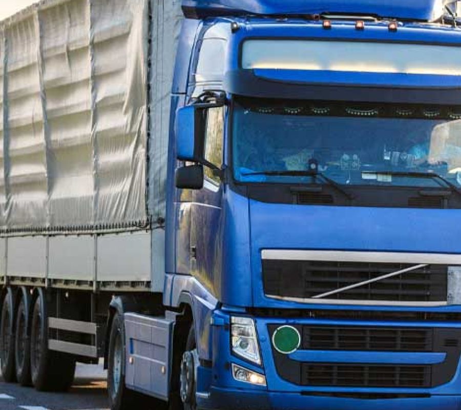 A blue lorry