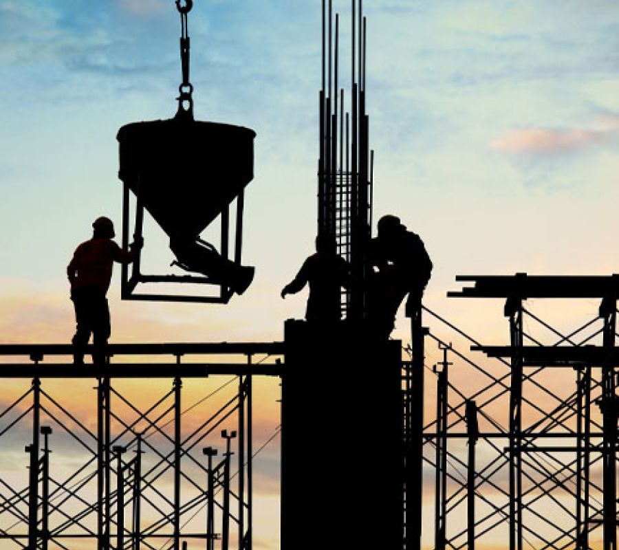 Workers on a construction