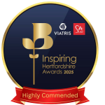 Inspiring Hertfordshire Awards badge 2025